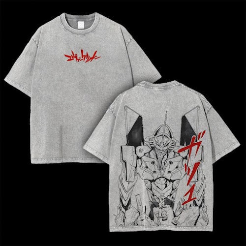 Limited EVA Unit 01 Shin Seiki Evangelion Anime Vintage Washed Tee