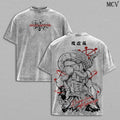 Mahoraga JJK Anime Vintage Washed Tee & Hoodie
