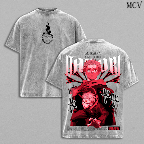 Yuji Itadori Jujutsu Kaisen Culling Game Arc Anime Vintage Washed Tee