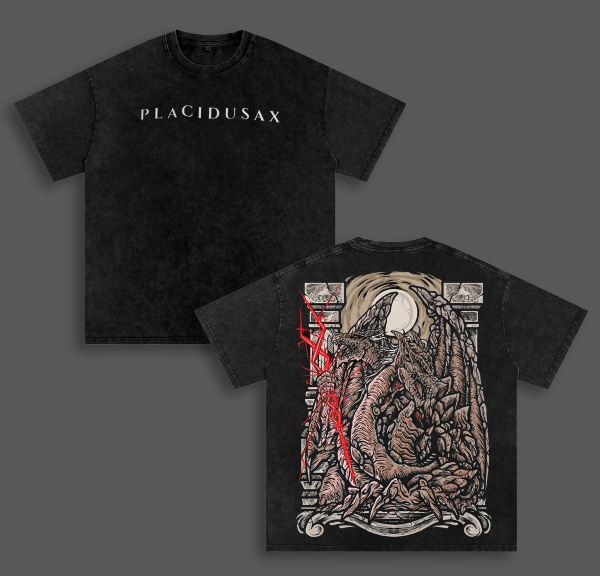 Dragonlord Placidusax Elden Ring Vintage Washed Oversized T-Shirt