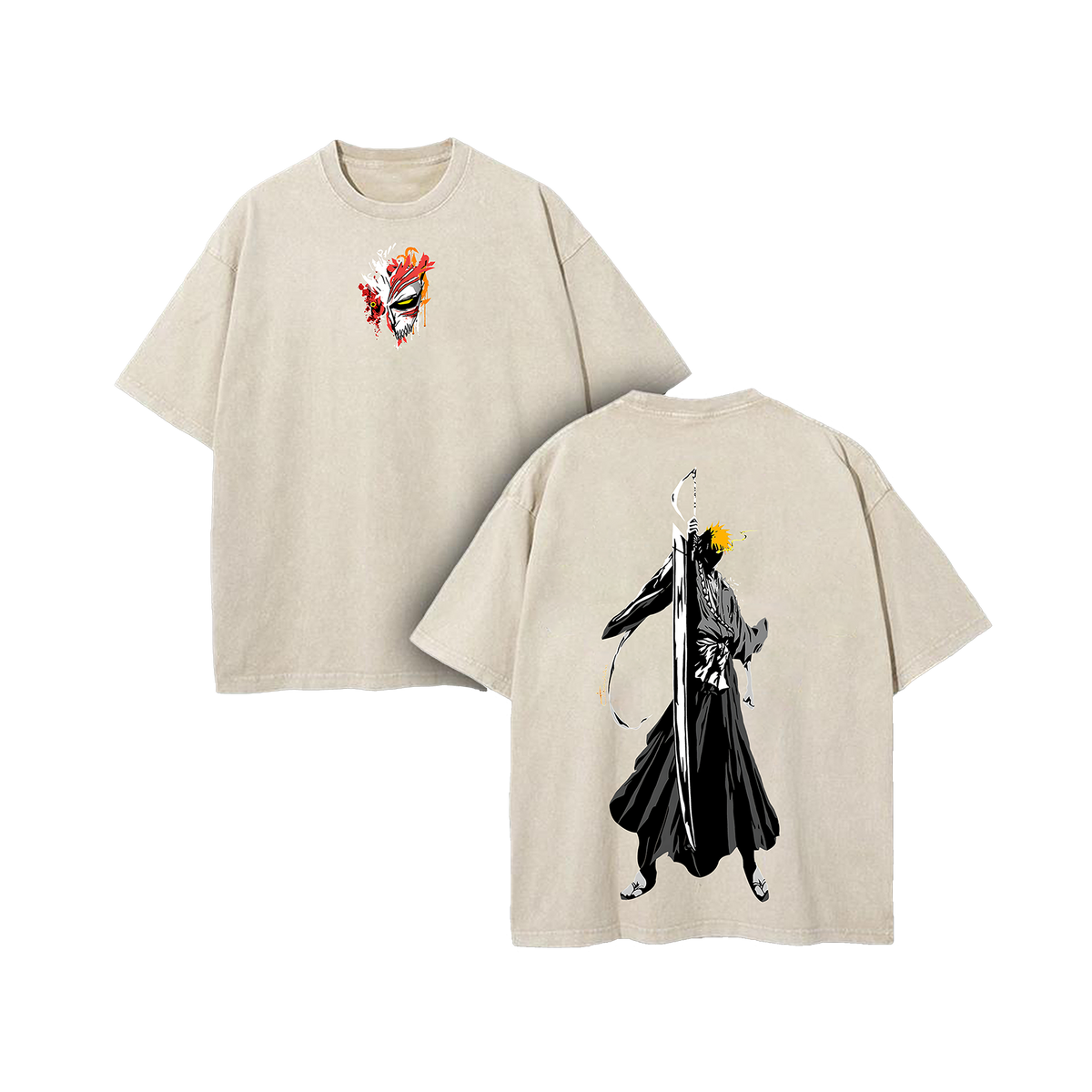 Ichigo Kurosaki Bankai V2 Bleach Washed T-Shirt