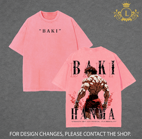 Baki Hanma Pump Cover Workout Anime Vintage Washed Tee