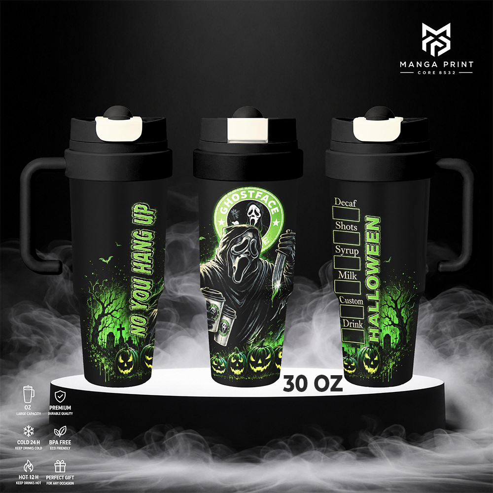Ghostface Halloween Horror Tumbler 17oz 24oz 30oz