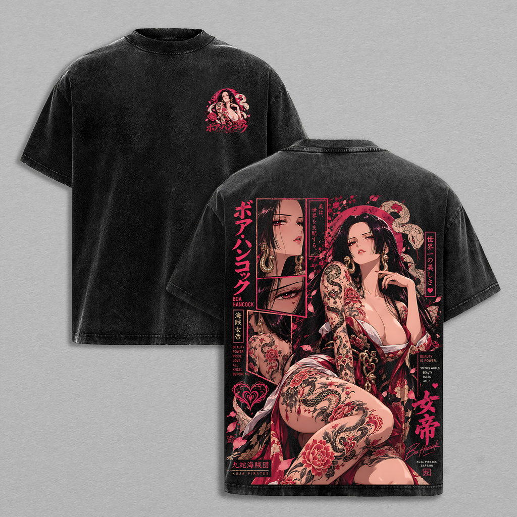 Limited Edition Boa Hancok OP Anime Vintage Washed Tee