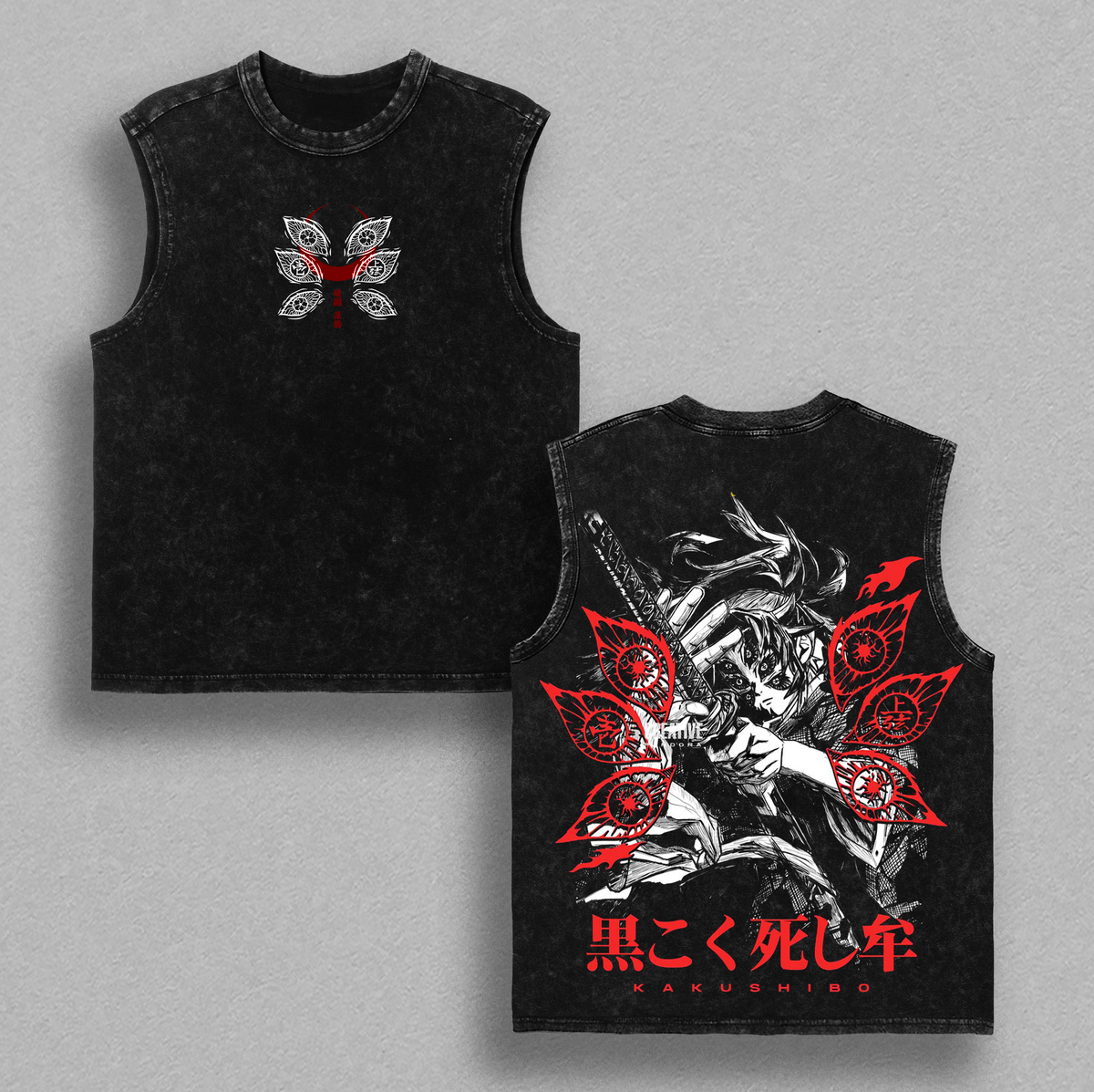 Kokushibo Upper Moon One Demon Slayer Anime Vintage Washed Tee
