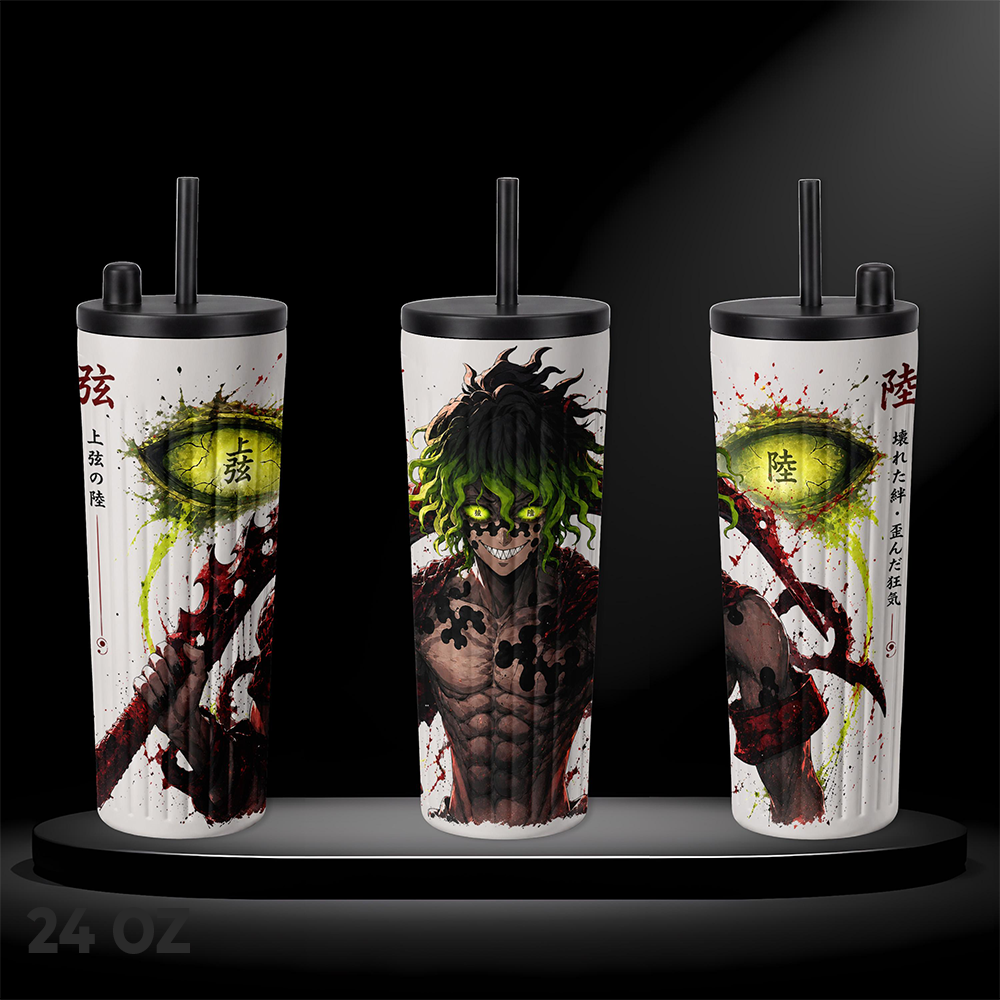 Gyutaro Demon Slayer Upper Moon Six Anime Tumbler 17oz 24oz 30oz