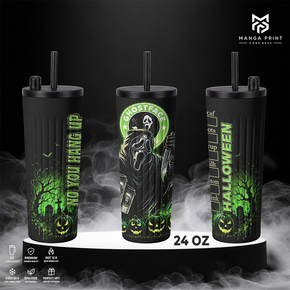 Ghostface Halloween Horror Tumbler 17oz 24oz 30oz