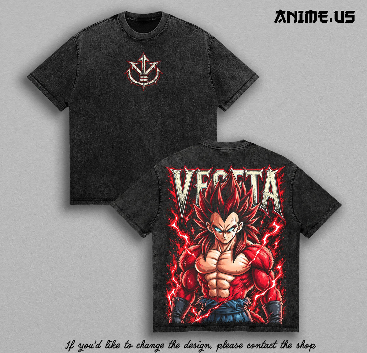 Vegeta SSJ4 Royal Crest T-shirt - Black