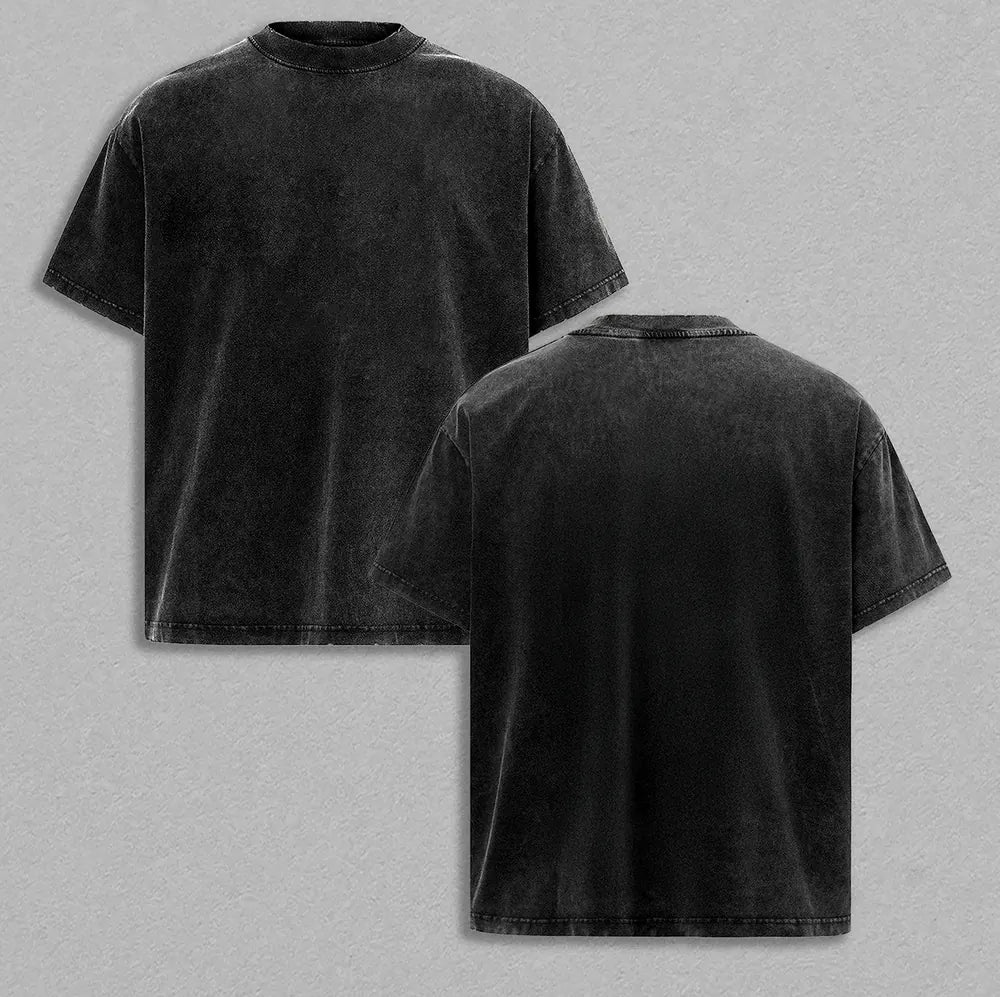 Design Your Own WashTee – vintage washed tee, front and back