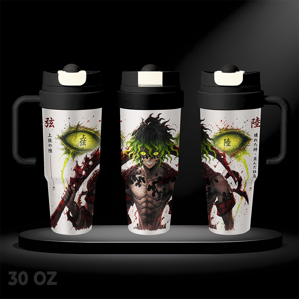 Gyutaro Demon Slayer Upper Moon Six Anime Tumbler 17oz 24oz 30oz