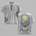 Mahoraga Washed T-Shirt, Eight-Handled Sword Anime Graphic Tee