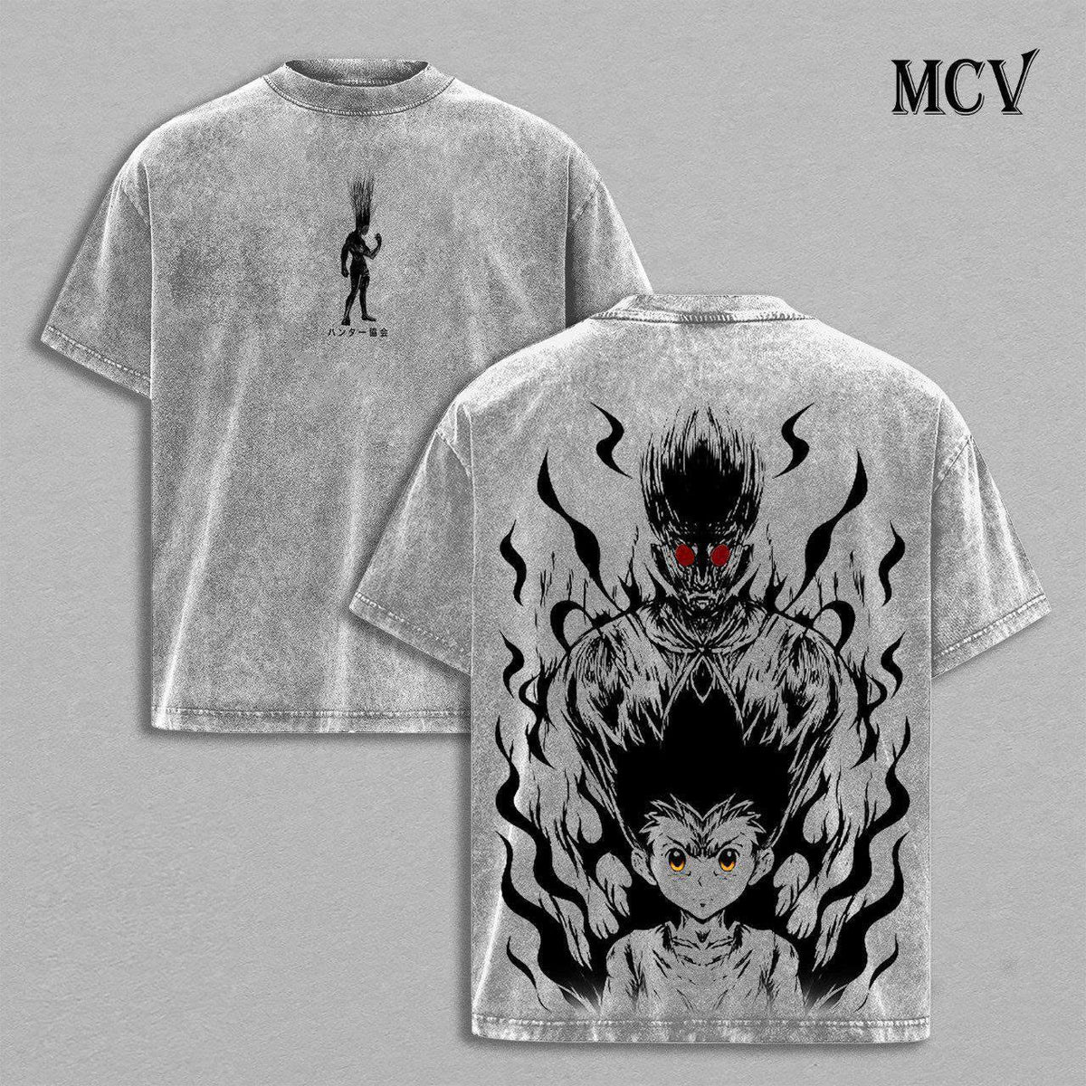 Hunter x Hunter Gon Shirt, Adult Gon Transformation Anime Tee, Nen Power Vintage Washed T-Shirt