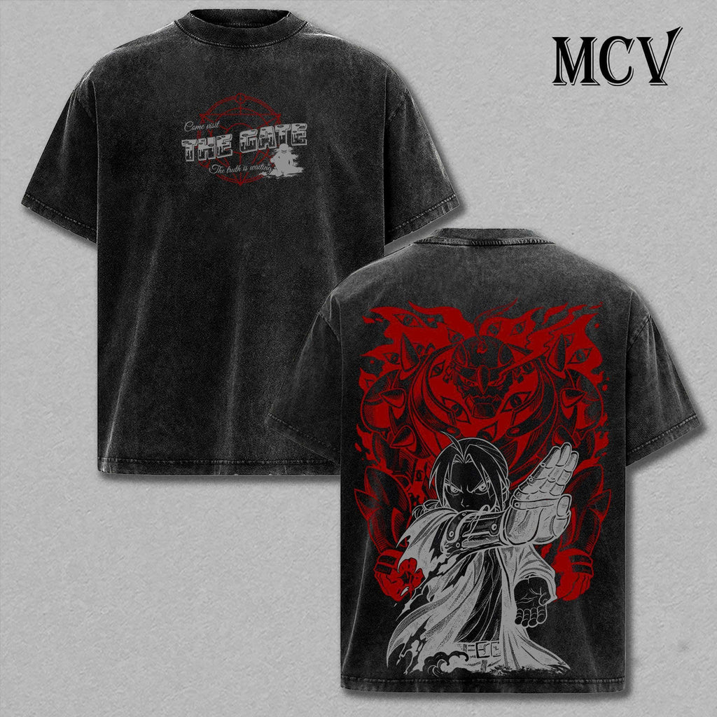 Fullmetal Alchemist Edward Alphonse Anime T-Shirt, Alchemy Gate Graphic Tee