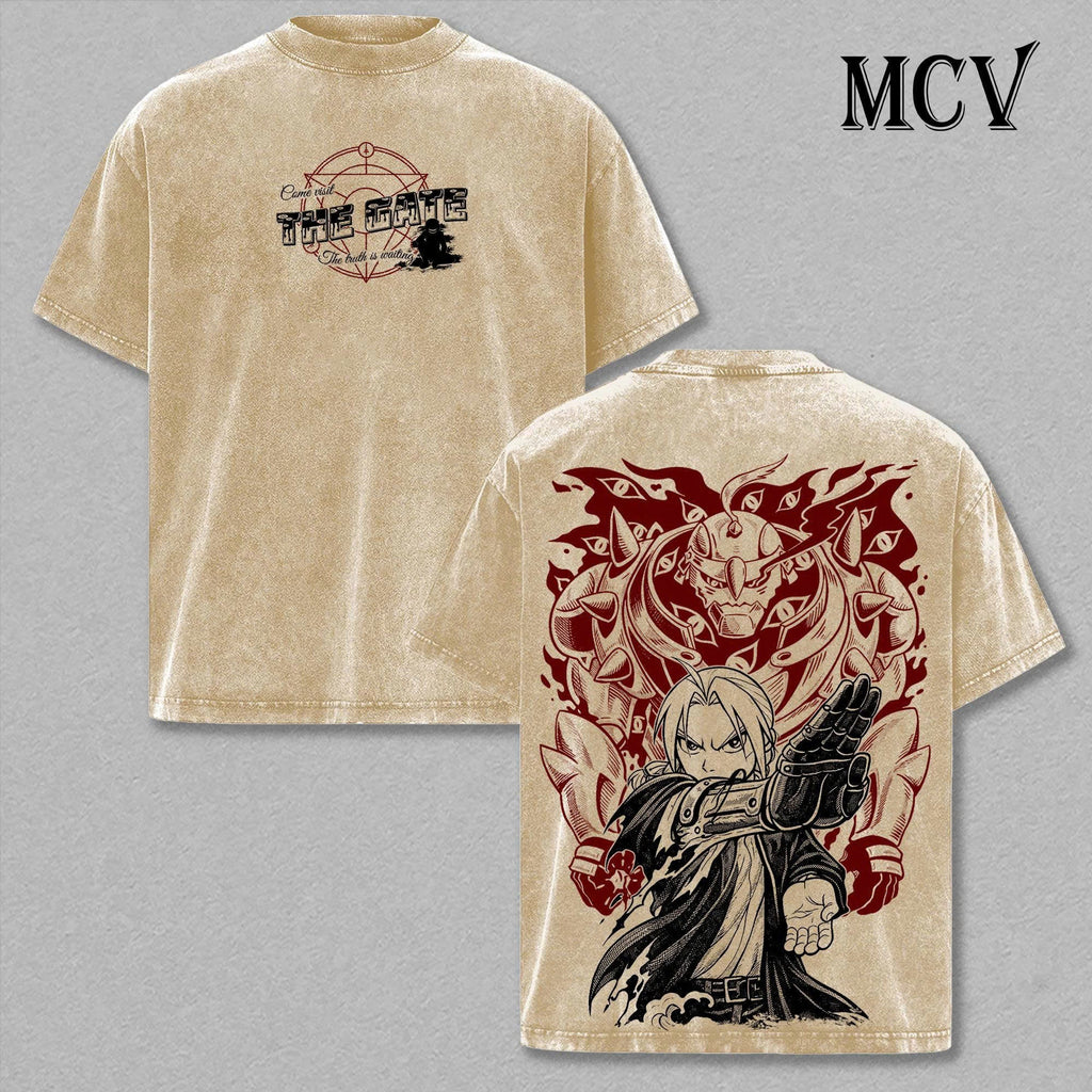Fullmetal Alchemist Edward Alphonse Anime T-Shirt, Alchemy Gate Graphic Tee