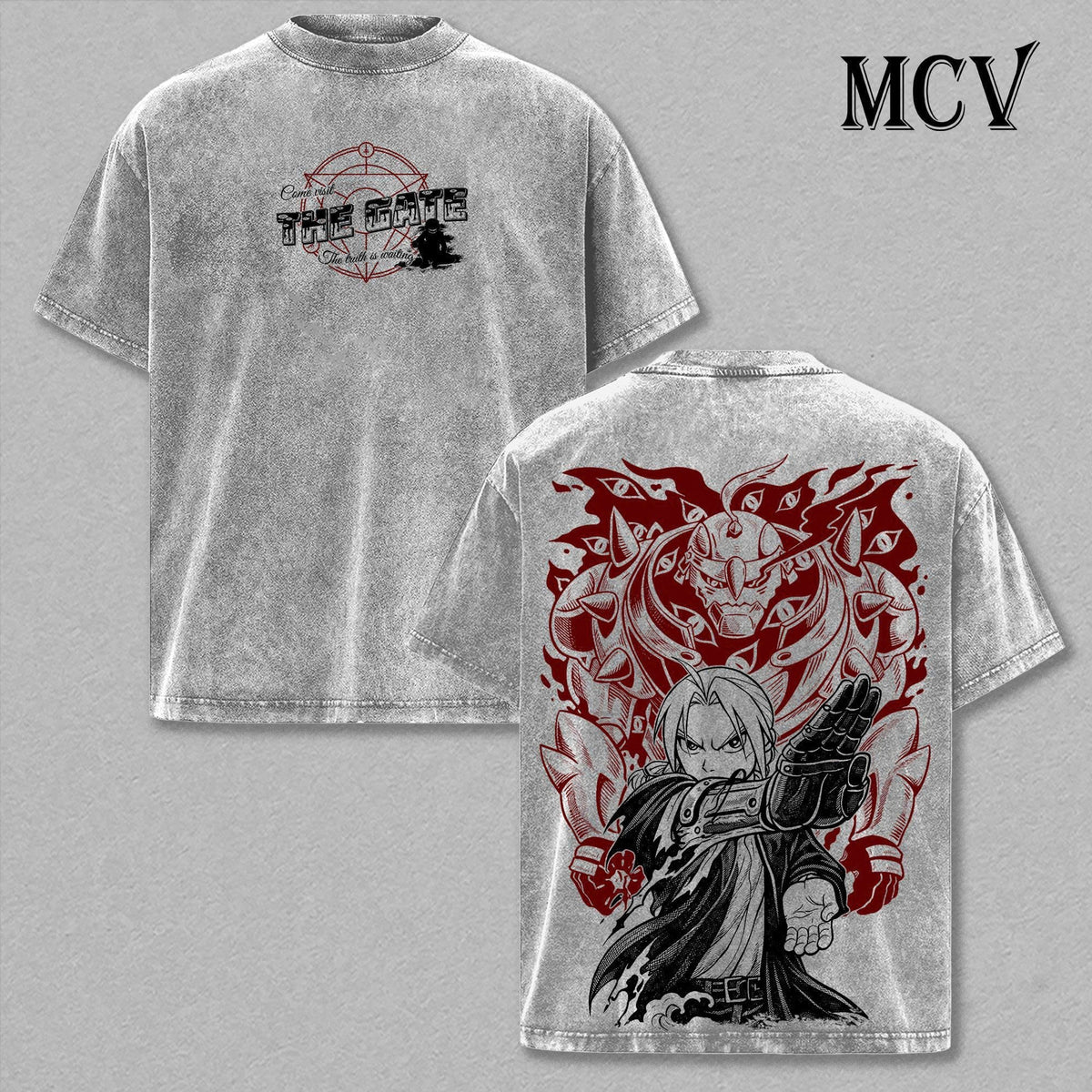 Fullmetal Alchemist Edward Alphonse Anime T-Shirt, Alchemy Gate Graphic Tee