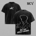 Bebop Crew Shirt, Space Western Anime Tee, Jazz Noir Vintage Washed Streetwear Tee